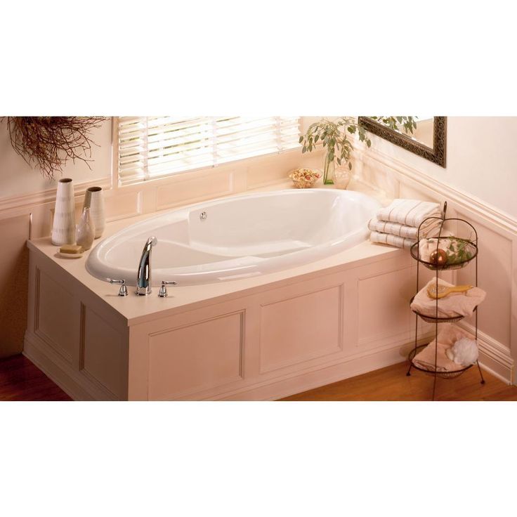 Ariel III 72 in. Acrylic Reversible Drain Oval Drop-In Whirlpool Bathtub with Heater in White