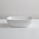 KRAUS Elavo Soft Square Ceramic Vessel Bathroom Sink in White, 18.1 x 16.1 x 5.5 in