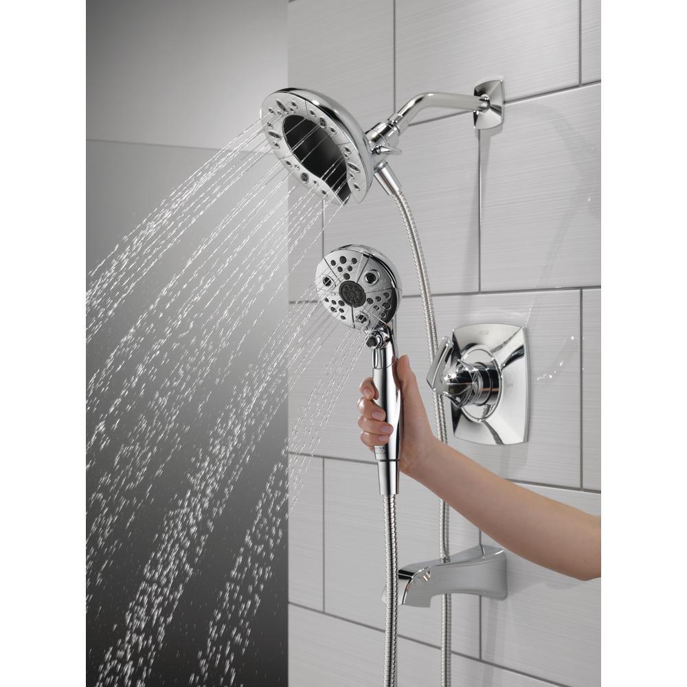Vesna In2ition 2-in-1 Single-Handle 5-Spray Tub and Shower Faucet in Chrome (Valve Included) - Super Arbor