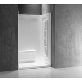 Rose 48 in. x 36 in. x 74 in. 3-Piece DIY Friendly Alcove Shower Surround in White - Super Arbor