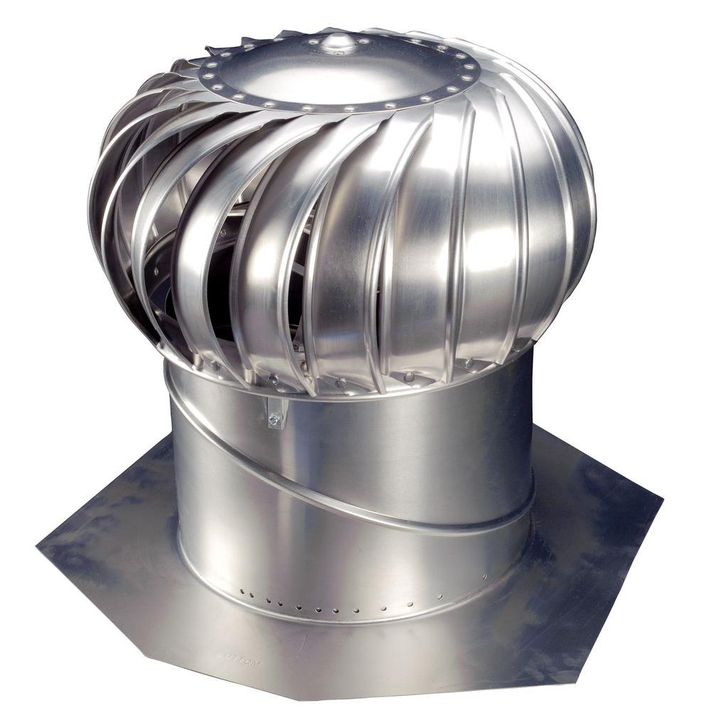 14 in. Mill Finish Aluminum Internally Braced Whirlybird Wind Turbine - Super Arbor