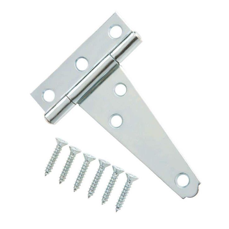 Everbilt 3 in. x 2-1/4 in. Zinc-Plated Gate Tee Hinge (2-Pack)