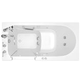 Whirlpool & Air Bath 30 in. x 60 in. Left-Hand Walk-In Bath with Roman Tub Filler and Cadet 3 FloWise Tall Height Toilet - Super Arbor