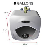 Andris 8 Gal. 6 Year 120-Volt Point of Use Mini-Tank Electric Water Heater - Super Arbor