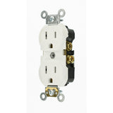 15 Amp Commercial Grade Duplex Outlet, White (10 Pack) - Super Arbor