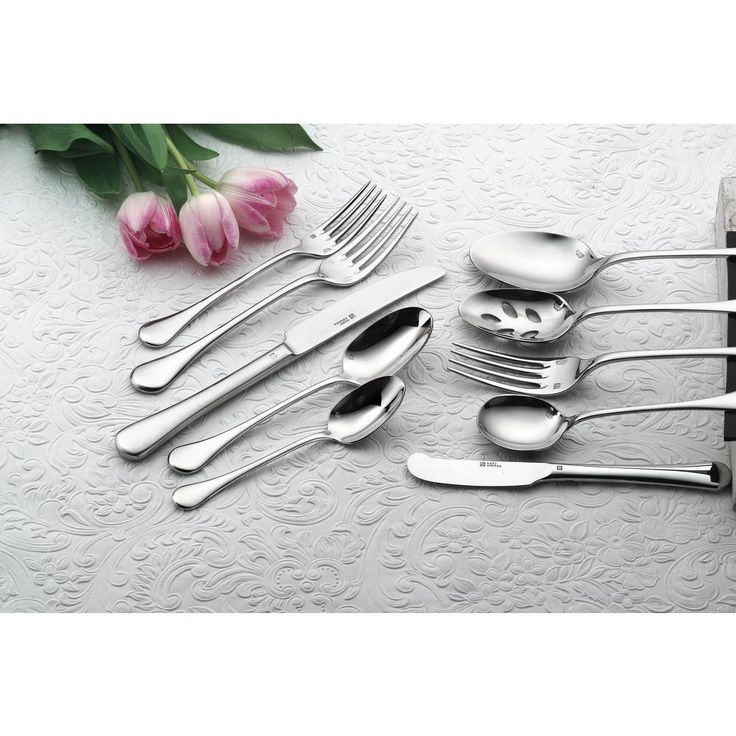 Puccini 18/10 Stainless Steel Teaspoons, European Size (Set of 12)