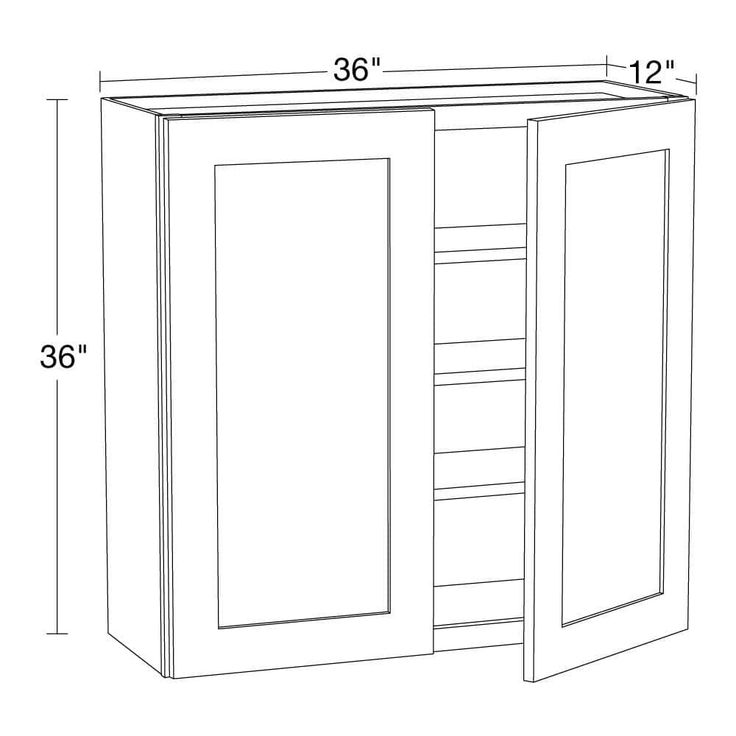 Home Decorators Collection Newport 36 in. W x 12 in. D x 36 in. H Assembled Plywood Wall Kitchen Cabinet in Manganite with Soft Close