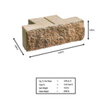 Oldcastle Tango 4 in. x 12 in. x 6 in. Brown/Buff Concrete Garden Wall Block (144 Pieces / 48 Face ft. / Pallet) - Super Arbor