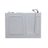 52.8 in. Walk-In Whirlpool Bathtub in White with 1.28 GPF Single Flush Toilet - Super Arbor