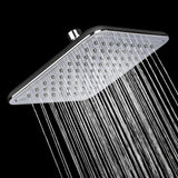 1-Spray 7.85 in. Single Wall Mount Fixed Rain Shower Head in Black - Super Arbor