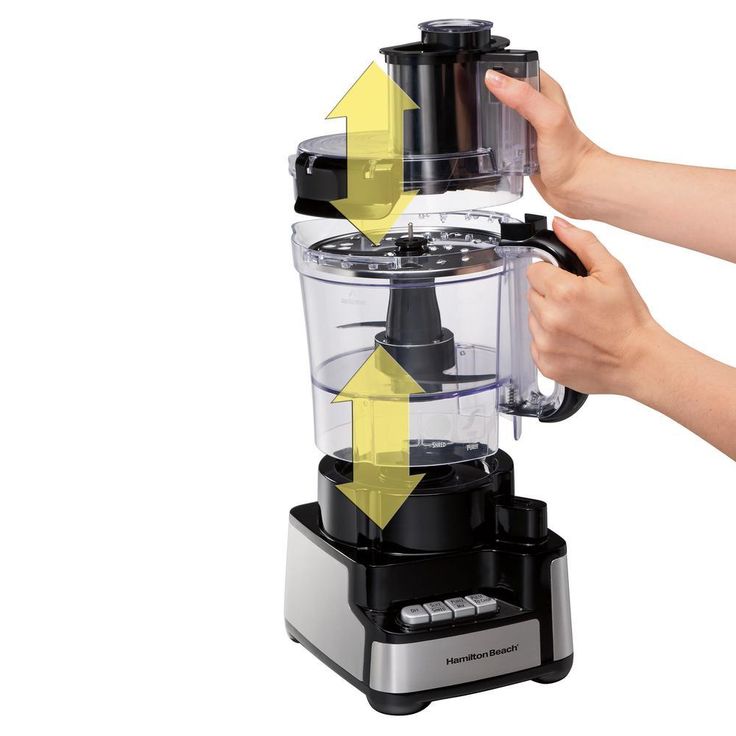 Stack and Snap 12-Cup 3-Speed Stainless Steel and Black Food Processor
