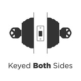 Satin Nickel Double Cylinder Deadbolt featuring SmartKey Security - Super Arbor
