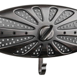 4-Spray 11 in. Oval Dual Showerhead and Handheld Showerhead in Oil-Rubbed Bronze