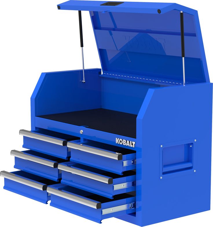 Kobalt 36-in W x 18-in H 6-Drawer Steel Tool Chest (Blue)