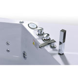 Capri 60 in. Acrylic Center Drain Corner Alcove Whirlpool Bathtub in White - Super Arbor