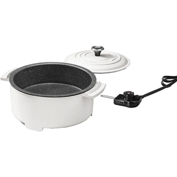 THE ROCK 3.2 Qt. White Electric Casserole Slow Cooker