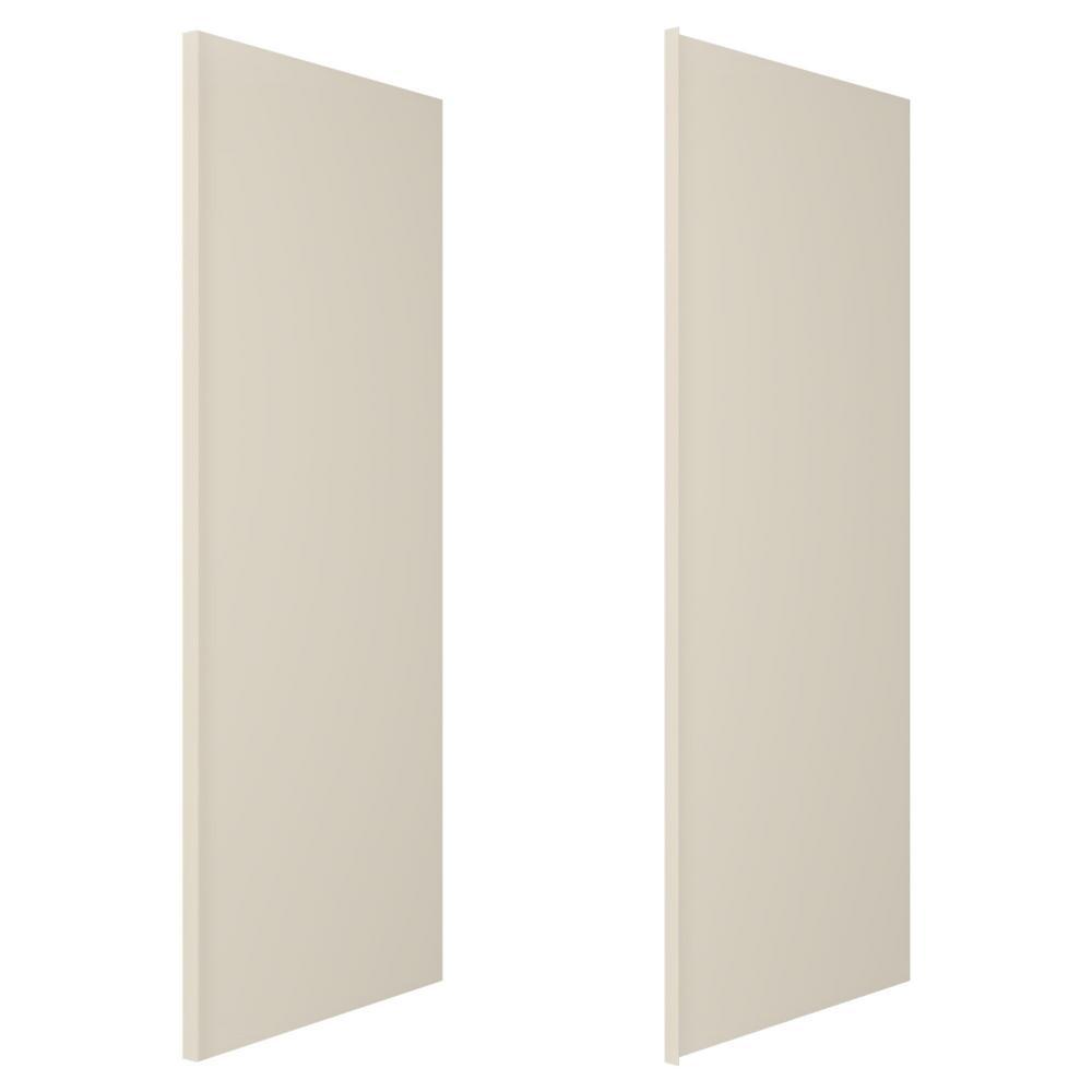 36 in. x 98 in. 2-Piece Glue-Up Alcove Side Shower and Bath Wall Set in Dove White - Super Arbor
