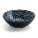 Deepsea Mozaic 16-Piece Modern Sea Blue Stoneware Dinnerware Set (Service for 4)