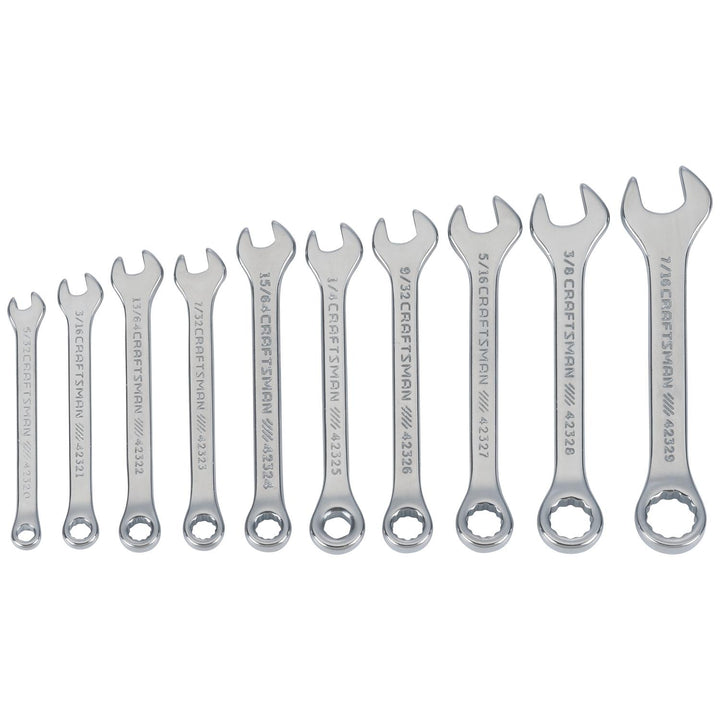 Craftsman 12 Point SAE Ignition Combination Wrench Set, 10 pc