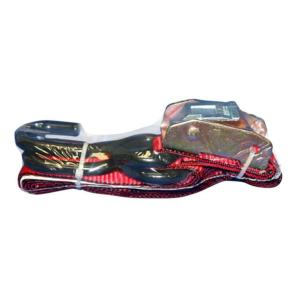 Ready Pack 1 in. x 15 ft. Red Cam Buckle 1500 lbs./S-Hook (12 per Box) - Super Arbor