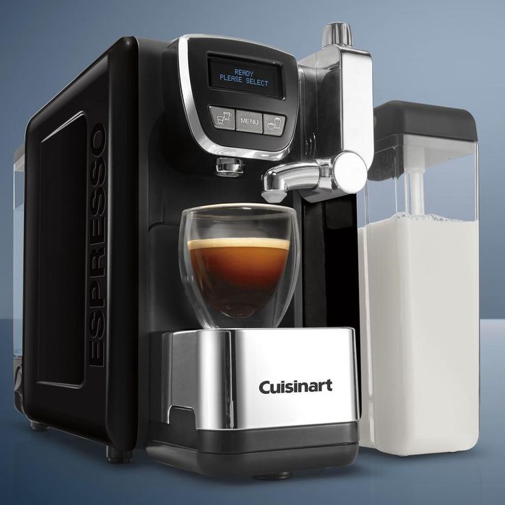 1-Cup Espresso Defined Black Espresso, Cappuccino and Latte Machine