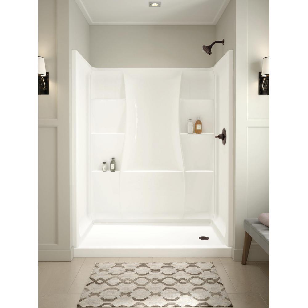 Classic 400 32 in. x 60 in. Single Threshold Right Drain Alcove Shower Base in High Gloss White - Super Arbor