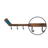 40 in. W x 11 in. H Hockey Stick Wall Hook Rack in Distressed Brown and Black - Super Arbor