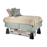 Adjustable 8-Piece Black Bed Risers Set - Super Arbor