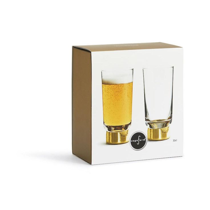 Club Gold Beer Glass (2-Pack)