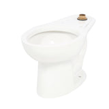 Madera 1.1-1.6 GPF Universal Flushometer Elongated Toilet Bowl Only with EverClean in White - Super Arbor
