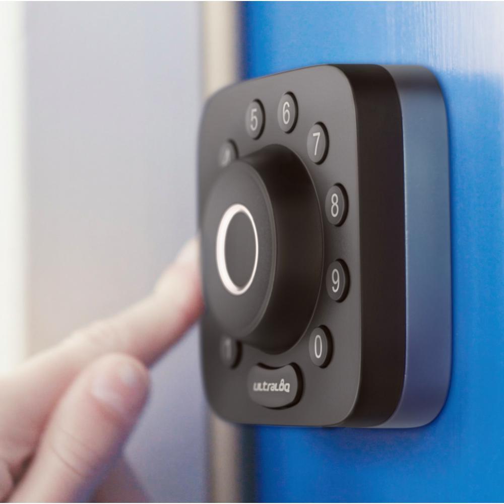 U-Bolt Pro 6-in-1 Bluetooth Enabled Fingerprint and Keypad Smart Lock Deadbolt Plus Bridge WiFi Adapter - Super Arbor