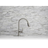 Tyne Single-Handle Pull-Down Sprayer Kitchen Faucet in Vibrant Stainless - Super Arbor