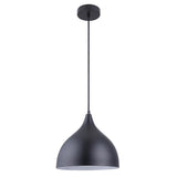 11 in. Black Integrated LED Pendant with Metal Shade - Super Arbor