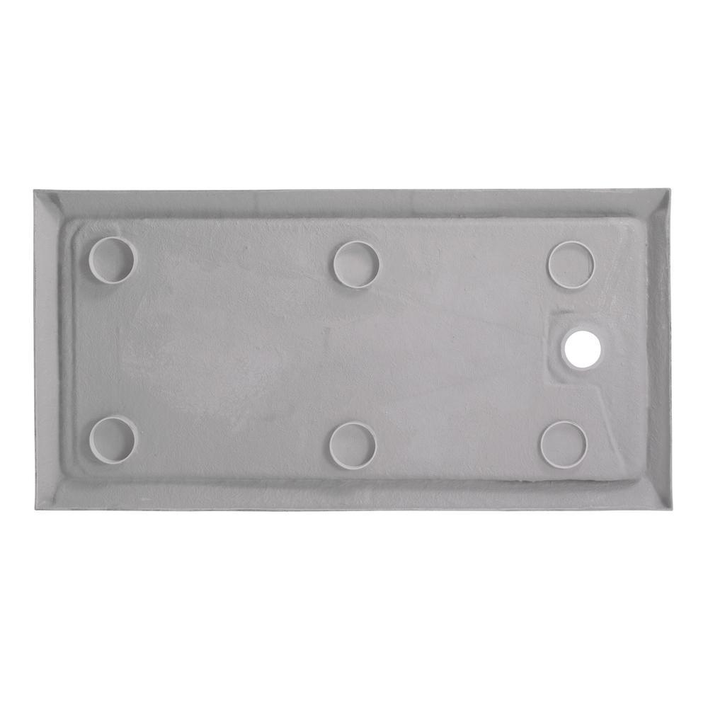 60 in. x 32 in. Single Threshold Right Drain Shower Base in White - Super Arbor