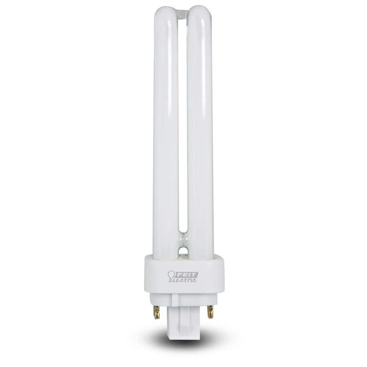26W Equiv PL CFLNI Quad Tube 4-Pin Plug-in G24Q-3 Base Compact Fluorescent CFL Light Bulb, Cool White 4100K (6-Pack)