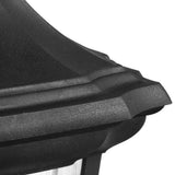 Marquette Line Voltage Black 1-Light 4 in. x 4 in. Deck Post Light Lantern - Super Arbor