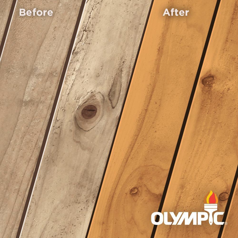 Olympic Elite 3 gal. Mahogany Blaze Woodland Oil Transparent Advanced Exterior Stain and Sealant in One - Super Arbor