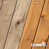 Olympic Elite 3 gal. Mahogany Blaze Woodland Oil Transparent Advanced Exterior Stain and Sealant in One - Super Arbor