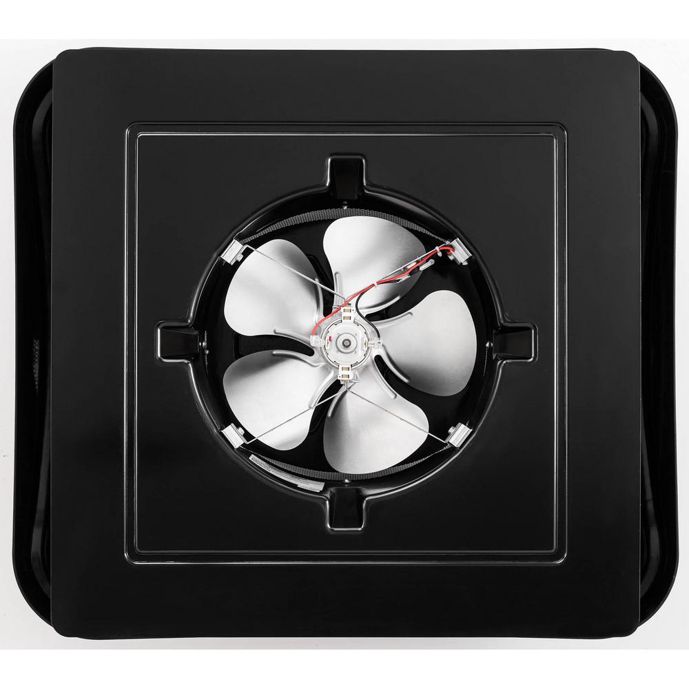 537 CFM Black Plastic Solar Powered Attic Fan with Built-in Screen - Super Arbor