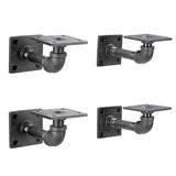 1/2 in. Black Pipe 5.75 in. L Wall Mounted Square Flange Shelf Bracket Kit (4-Pack)