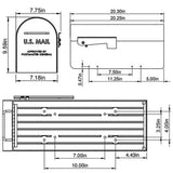 Ironside Large, Steel, Post Mount Mailbox, Black - Super Arbor