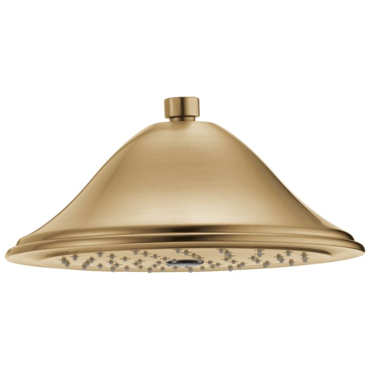Delta Cassidy Champagne Bronze 1-Spray Rain Shower Head 2.5-GPM (9.5-LPM)