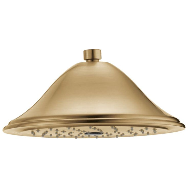 Delta Cassidy Champagne Bronze 1-Spray Rain Shower Head 2.5-GPM (9.5-LPM)