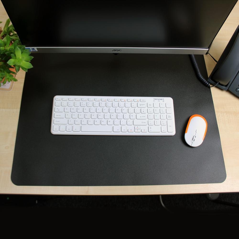 20 in. x 36 in. Black Vinyl Rectangular Desk Pad - Super Arbor