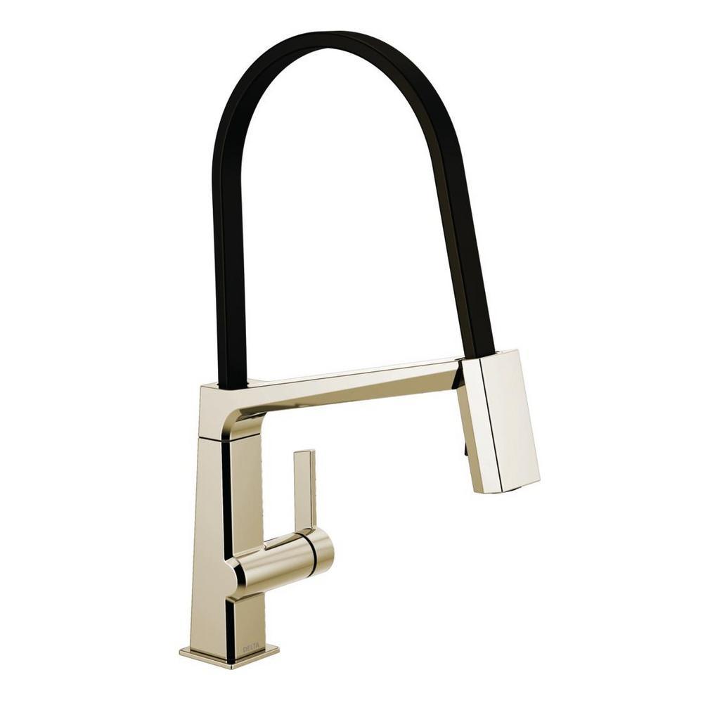 Pivotal Single-Handle Pull-Down Sprayer Kitchen Faucet with MagnaTite Docking in Arctic Stainless - Super Arbor