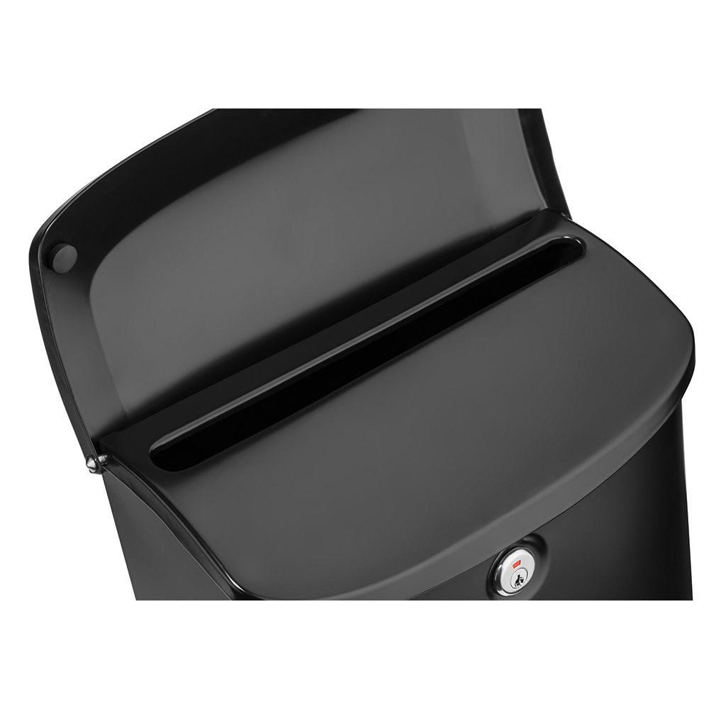 Parkside Locking Wall Mount Mailbox in Black - Super Arbor