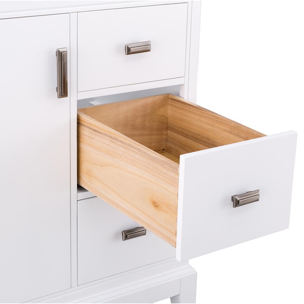 Shaelyn 30 in. W x 21.75 in. D Vanity Cabinet Only in White - Super Arbor