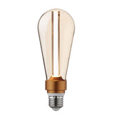 Globe Electric 15-Watt Equivalent ST64 Dimmable LED Light Bulb with Amber Glass, Cool White