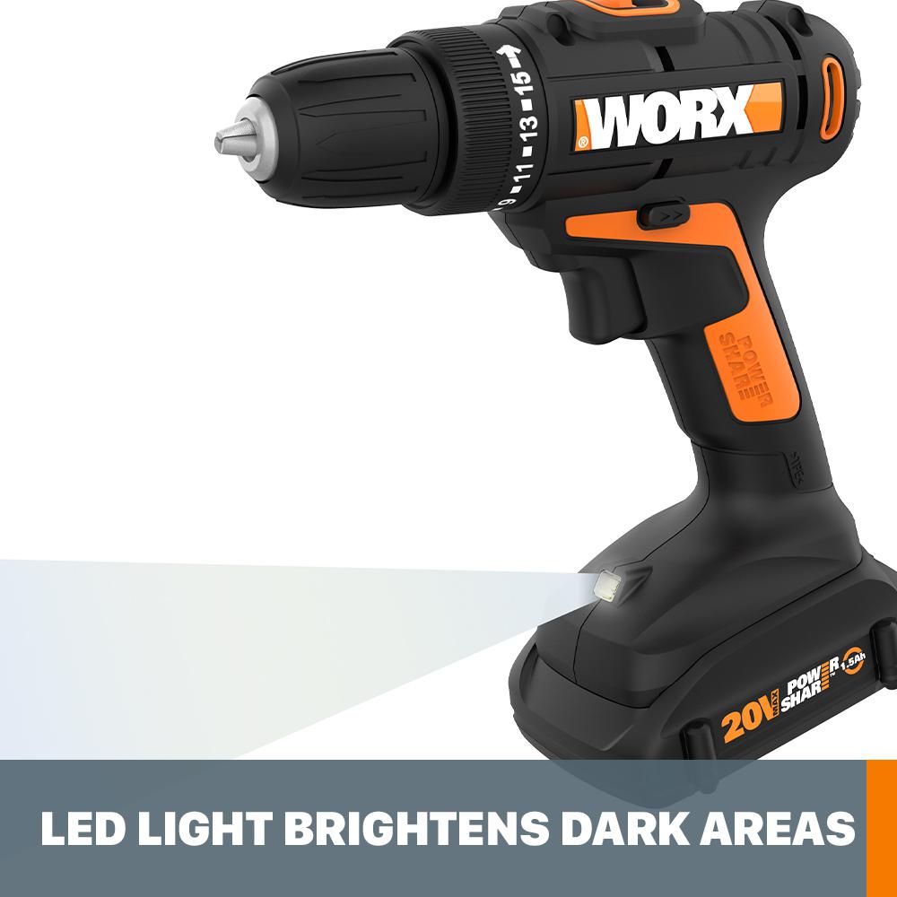 POWER SHARE 20-Volt Lithium-Ion Cordless 3/8 in. 2-Speed Drill Driver (Tool-Only) - Super Arbor