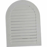 18 in. x 24 in. Round Top Primed Polyurethane Paintable Gable Louver Vent - Super Arbor
